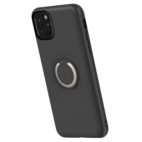 ZIZO REVOLVE Series iPhone 11 Pro Max ütésálló hátlap, tok, selfie gyűrűvel, fekete