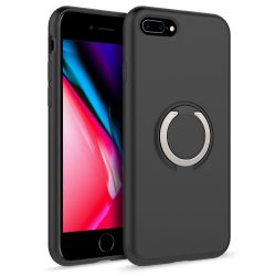   ZIZO REVOLVE Series iPhone 7 Plus/8 Plus ütésálló hátlap, tok, selfie gyűrűvel, fekete