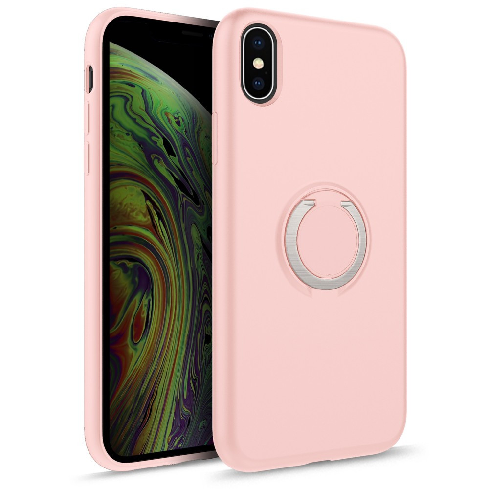 ZIZO REVOLVE Series iPhone X/Xs ütésálló hátlap, tok, selfie gyűrűvel, rózsaszín