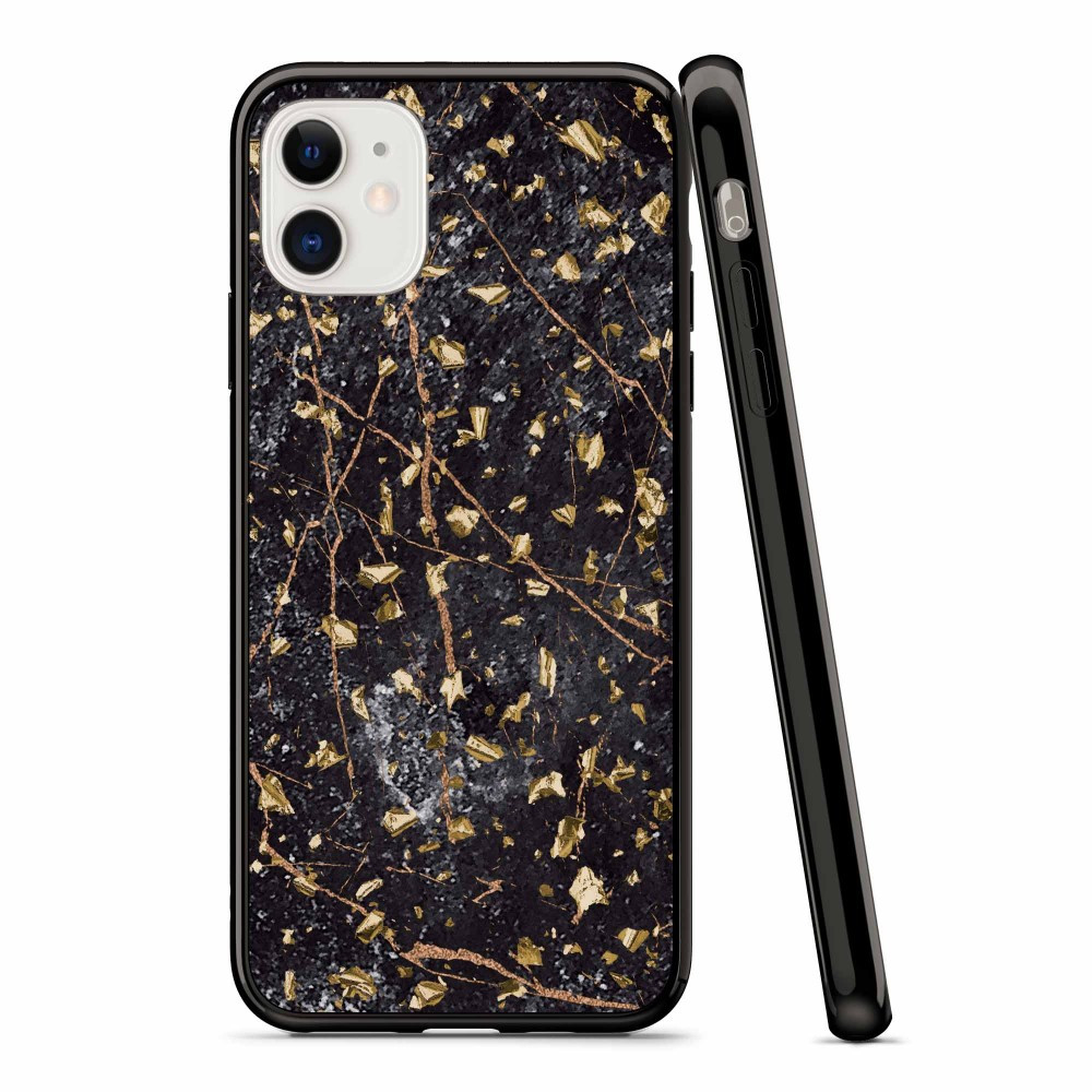Zizo Refine Slim Clear Case iPhone 11 ütésálló hátlap, tok, márvány mintás, fekete