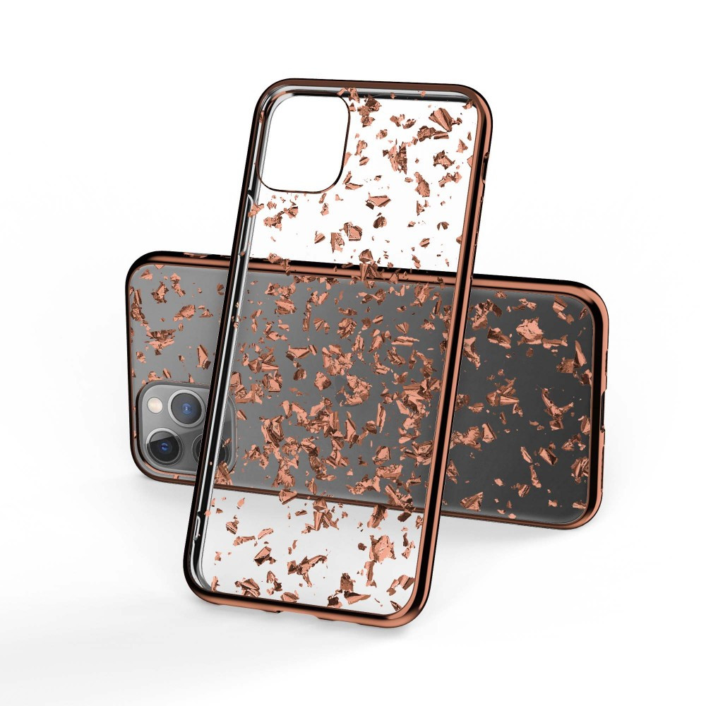 Zizo Refine Slim Clear Case iPhone 11 Pro Max ütésálló hátlap, tok, rozé arany