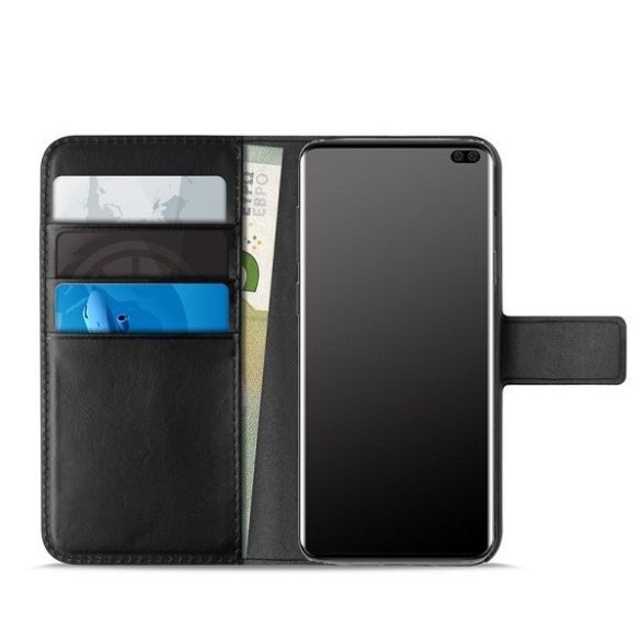 Puro Wallet Detachable 2in1 Samsung Galaxy A41 oldalra nyíló tok, fekete