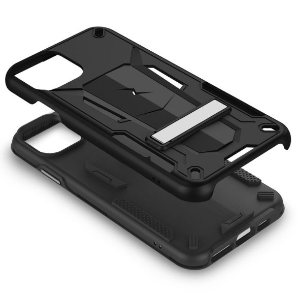 Zizo Transform Case iPhone 11 Pro ütésálló hátlap, tok, kitámasztóval, fekete