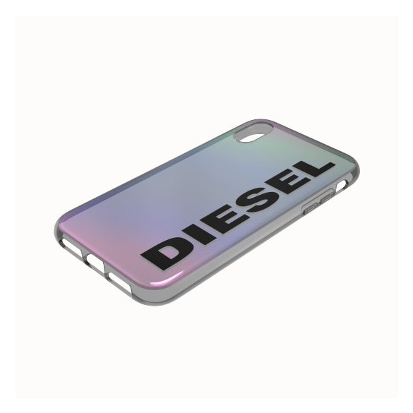 Diesel Case Holographic Black Logo iPhone 11 Pro hátlap, tok, mintás, színes