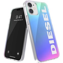   Diesel Snap Case Holographic White Logo iPhone 12 Pro Max hátlap, tok, mintás, színes