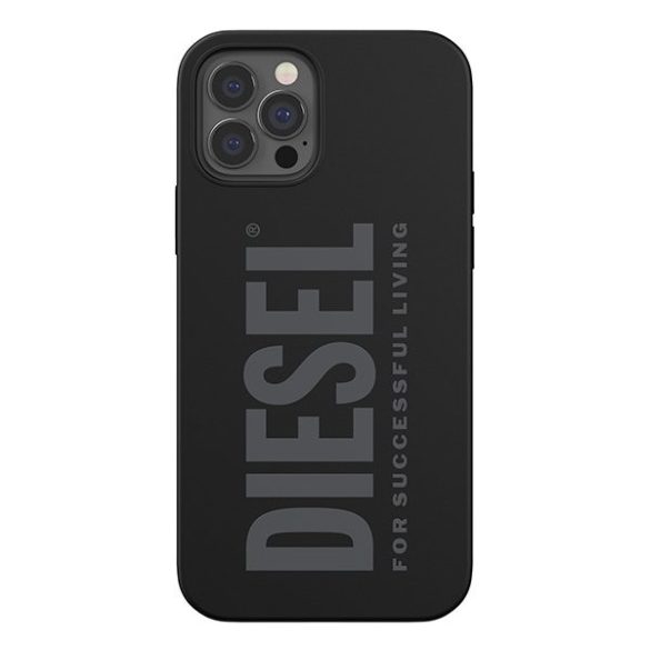 Diesel Silicone Case iPhone 12/12 Pro hátlap, tok, fekete