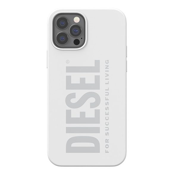 Diesel Silicone Case iPhone 12 Pro Max hátlap, tok, fehér