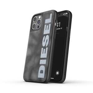 Diesel Moulded Case Bleached Denim iPhone 12/12 Pro hátlap, tok, szürke