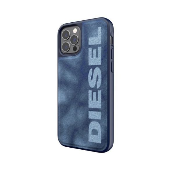 Diesel Moulded Case Bleached Denim iPhone 12/12 Pro hátlap, tok, sötétkék