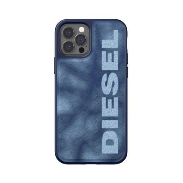 Diesel Moulded Case Bleached Denim iPhone 12/12 Pro hátlap, tok, sötétkék