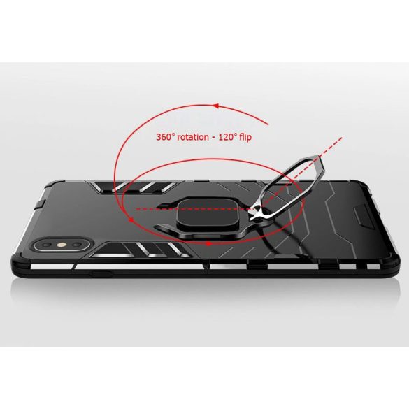 Armor Ring Samsung Galaxy S22 Plus ütésálló hátlap, tok, fekete