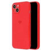 Vennus Silicone Heart Case iPhone 12 Pro hátlap, tok, piros