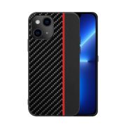   Carbon Case Red Stripe Xiaomi Redmi Note 10 Pro/Note 10 Pro Max hátlap, tok, fekete