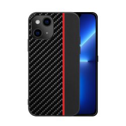   Carbon Case Red Stripe Xiaomi Redmi Note 10 Pro/Note 10 Pro Max hátlap, tok, fekete