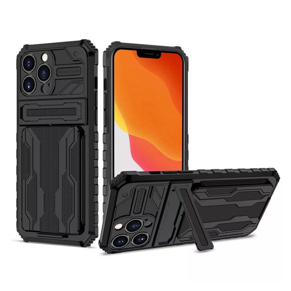 Combo Case iPhone 12 Pro ütésálló hátlap, tok, fekete