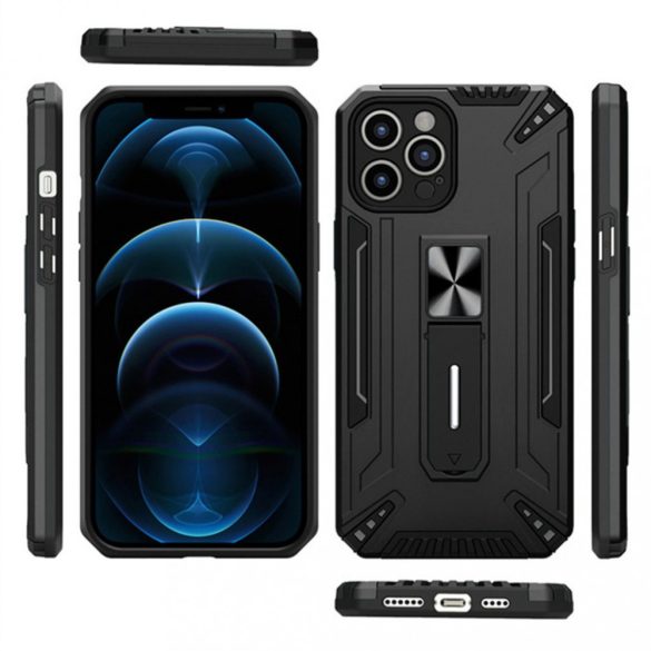 Shock Armor Xiaomi Redmi Note 11S 5G/11T 5G/Poco M4 Pro 5G ütésálló hátlap, tok, fekete