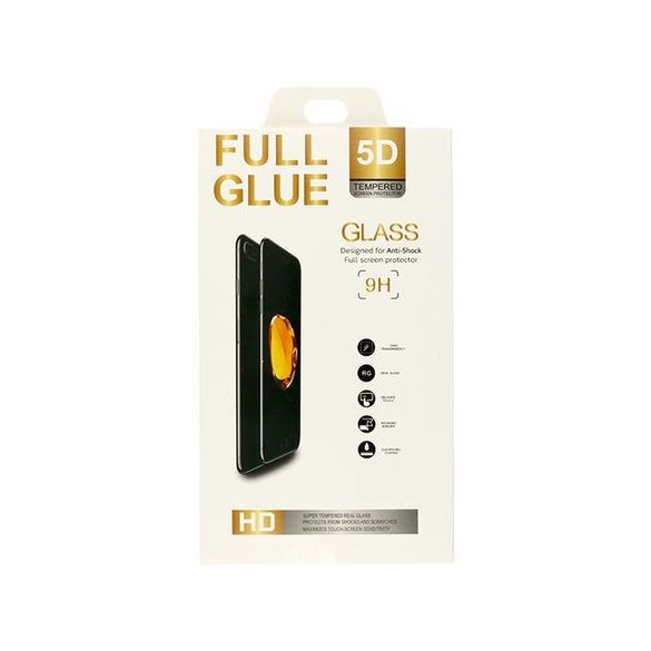 Xiaomi Mi 10/Mi 10 Pro 5D Full Glue teljes kijelzős edzett üvegfólia (tempered glass) 9H keménységű, fekete