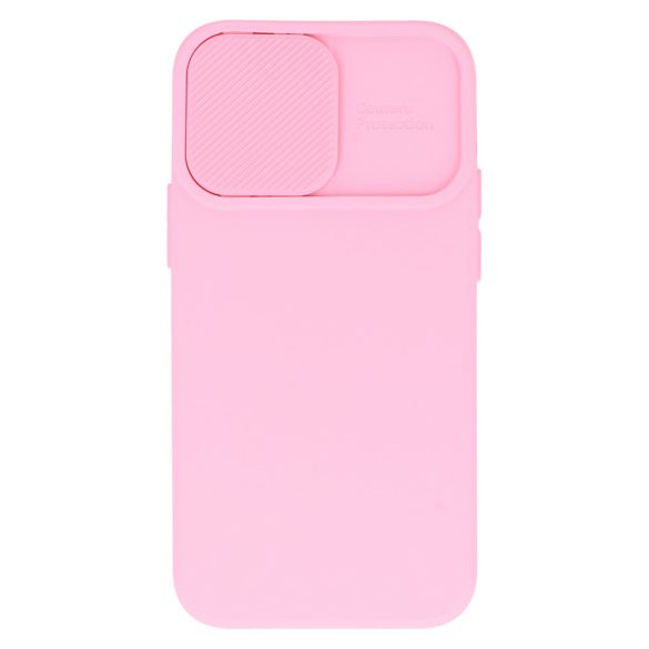 Silicone Camshield iPhone 14 Pro hátlap, tok, rózsaszín