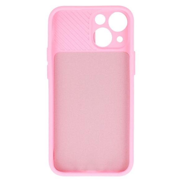 Silicone Camshield iPhone 14 Pro hátlap, tok, rózsaszín