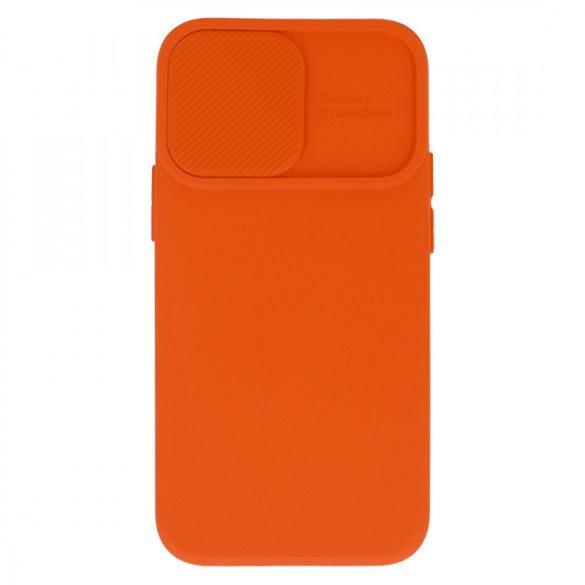 Silicone Camshield iPhone 14 Pro Max hátlap, tok, narancssárga