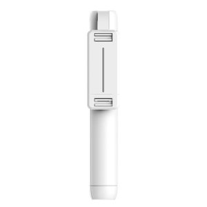 Mini Tripod P50 Bluetooth selfie stick, szelfi bot, háromlábú kitámasztó funkcióval, távirányítóval, fehér