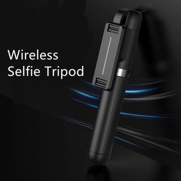 Mini Tripod P50 Bluetooth selfie stick, szelfi bot, háromlábú kitámasztó funkcióval, távirányítóval, fehér