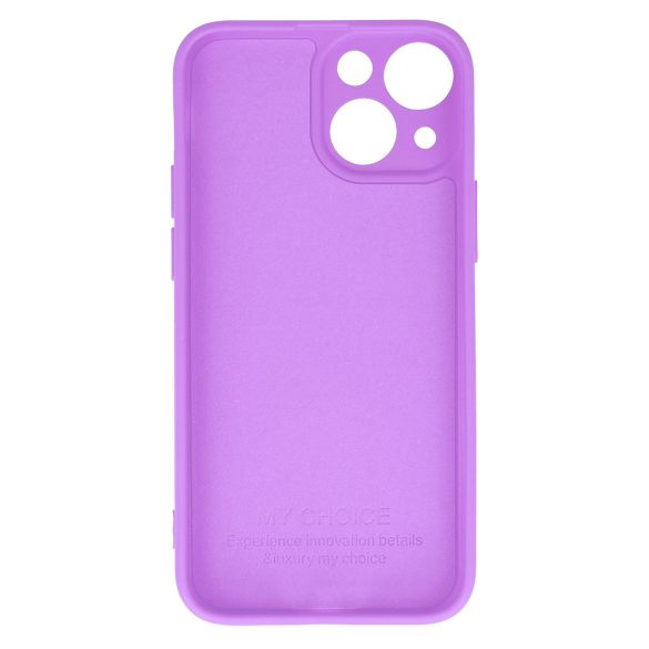 Vennus Silicone Heart Case iPhone 14 hátlap, tok, lila