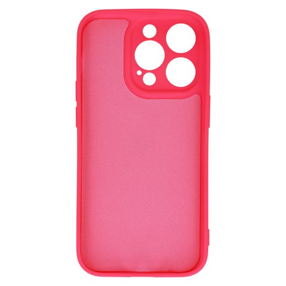 Vennus Silicone Heart Case iPhone 14 Pro hátlap, tok, pink