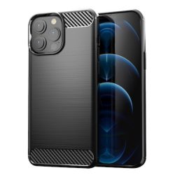 Carbon Case Flexible iPhone 13 Pro hátlap, tok, fekete