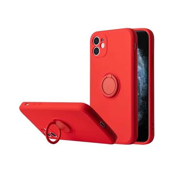 Silicone Ring iPhone Xr hátlap, tok, piros