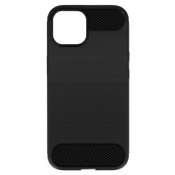 Carbon Case Flexible iPhone 15 Plus hátlap, tok, fekete