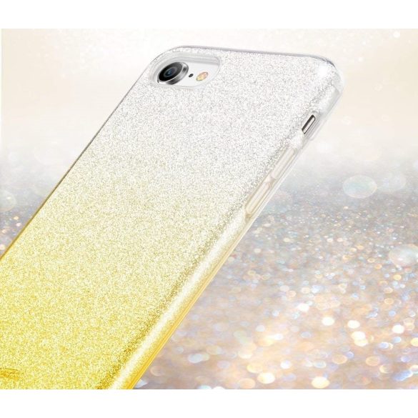 Glitter 3in1 Case Xiaomi Redmi 10 hátlap, tok, arany-ezüst