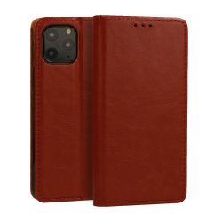   Book Special Case Xiaomi Redmi 10 eredeti bőr oldalra nyíló tok, barna