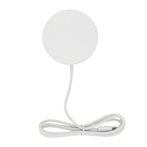 C03 Wireless Charger Qi, MagSafe kompatibilis vezeték nélküli töltő, 15W, 2A fehér