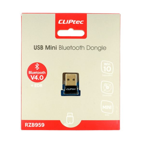 Cliptec RZC959 Bluetooth 4.0 USB adapter, fekete