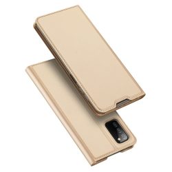   Dux Ducis Skin Pro Case Samsung Galaxy A02s/A03s oldalra nyíló tok, arany
