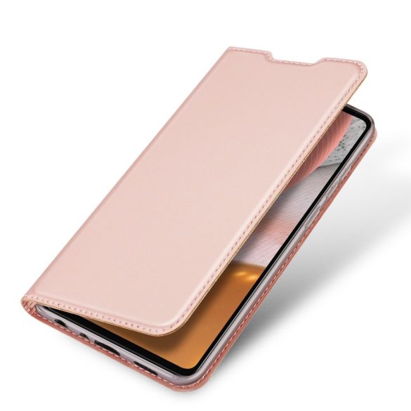 Dux Ducis Skin Pro Samsung Galaxy A72 4G/5G oldalra nyíló tok, rozé arany