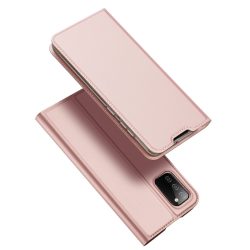   Dux Ducis Skin Pro Samsung Galaxy A02s/A03s oldalra nyíló tok, rozé arany