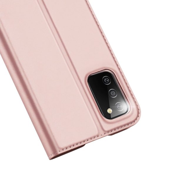 Dux Ducis Skin Pro Samsung Galaxy A02s/A03s oldalra nyíló tok, rozé arany