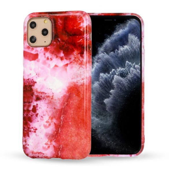 Perfect Fit Marble Samsung Galaxy A40 márvány mintás, szilikon hátlap, tok, színes