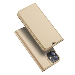   Dux Ducis Skin Pro Case iPhone 12 Mini oldalra nyíló tok, arany