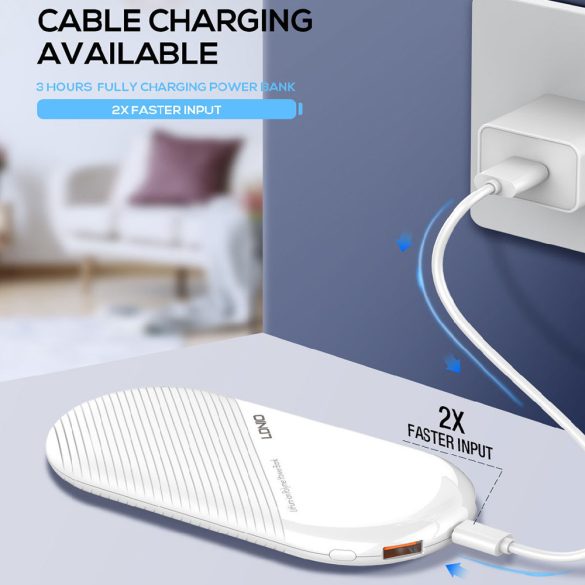 Ldnio PL1011 Power Bank hordozható külső akkumulátor, 2xUSB, USB/ Micro USB + USB/Lightning 10000mAh, fehér