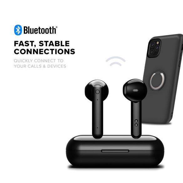 ZIZO PULSE Z6 vezeték nélküli bluetooth headset töltő tokkal és kábellel, fekete-piros