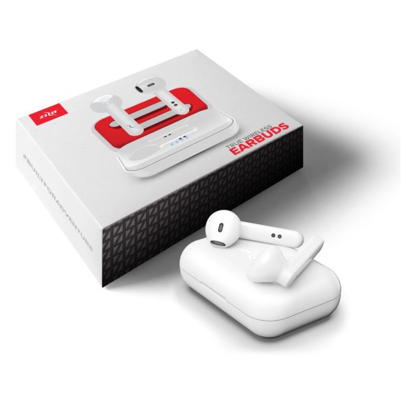 ZIZO PULSE Z6 vezeték nélküli bluetooth headset töltő tokkal és kábellel, fehér-piros