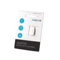 Forever micro USB-Lightning adapter, fehér