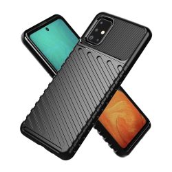 Armored Thunder Samsung Galaxy A71 hátlap, tok, fekete