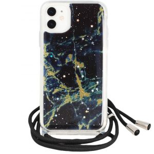 Rope Glitter case iPhone 11 Pro Max hátlap, tok, fekete