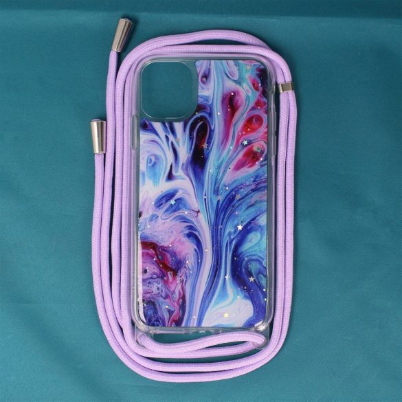 Rope Glitter case iPhone 11 Pro hátlap, tok, kék