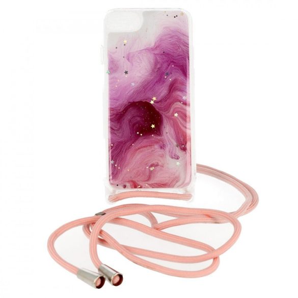 Rope Glitter case iPhone 11 Pro hátlap, tok, rózsaszín