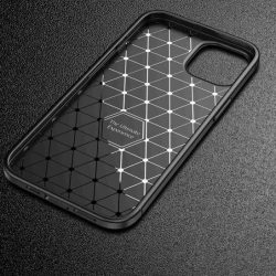   Carbon Fiber iPhone 14 Plus ütésálló hátlap, tok, fekete